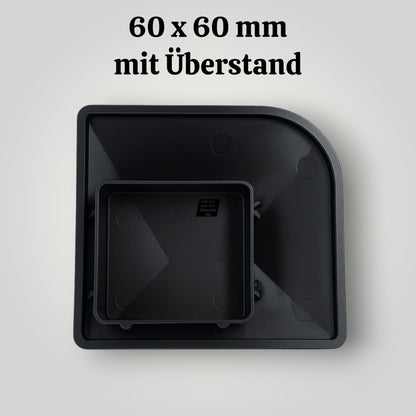 Pfostenkappe Zaun Abdeckung 6x4 6x6 8x8 cm Schwarz – Robust & Wetterfest für Pfosten