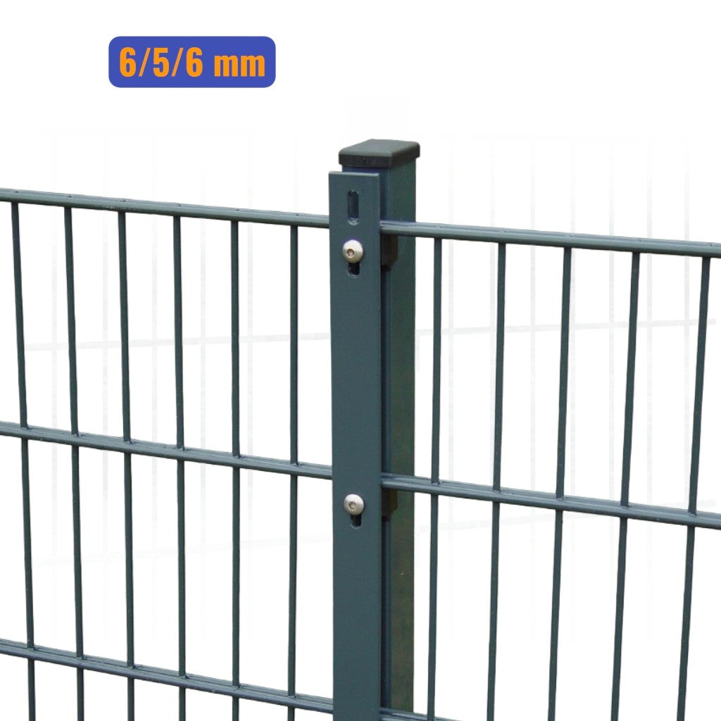 Doppelstabmatten-Komplettset 6/5/6 anthrazit (RAL7016) einbetonieren