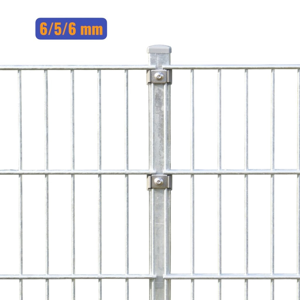 Doppelstabmatten-Komplettset 6/5/6 Feuerverzinkt – Einbetonieren