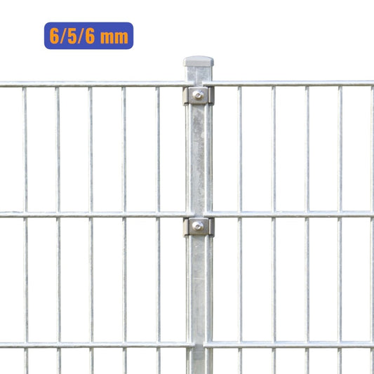 Doppelstabmatten-Komplettset 6/5/6 Feuerverzinkt – Einbetonieren