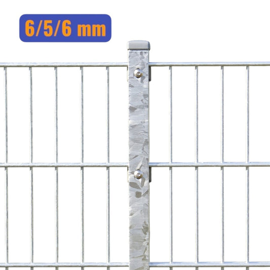 Doppelstabmatten-Komplettset 6/5/6 Feuerverzinkt – Einbetonieren