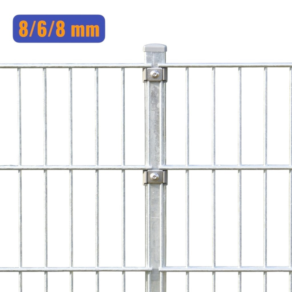 Doppelstabmatten-Komplettset 8/6/8 Feuerverzinkt – Einbetonieren