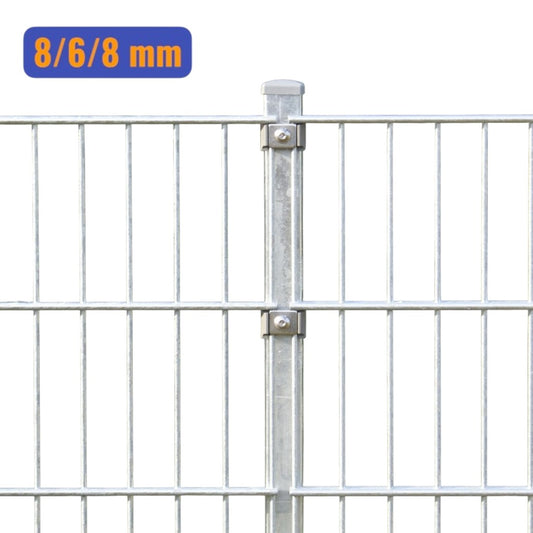 Doppelstabmatten-Komplettset 8/6/8 Feuerverzinkt – Einbetonieren