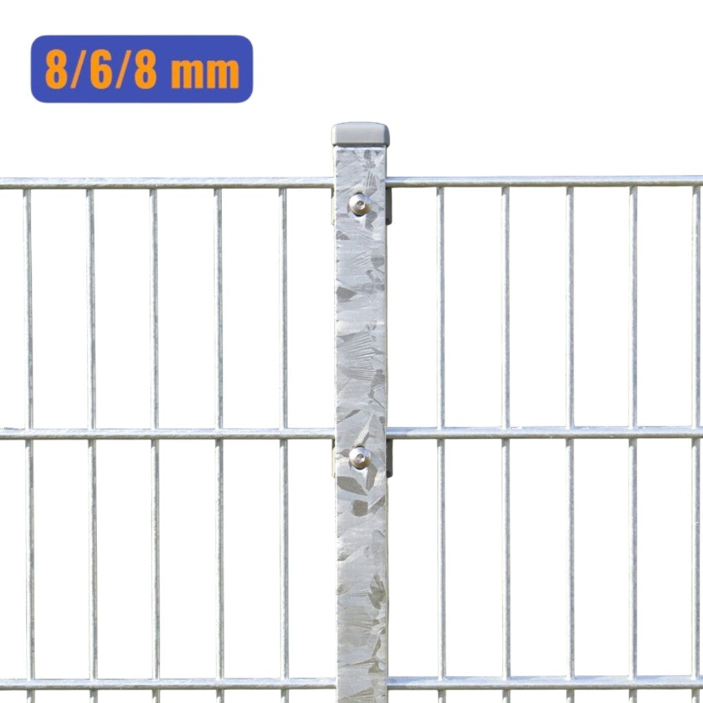 Doppelstabmatten-Komplettset 8/6/8 Feuerverzinkt – Einbetonieren