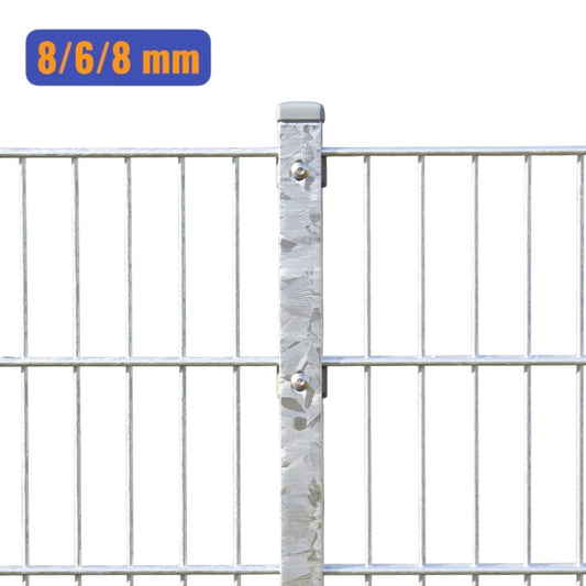 Doppelstabmatten-Komplettset 8/6/8 Feuerverzinkt – Einbetonieren