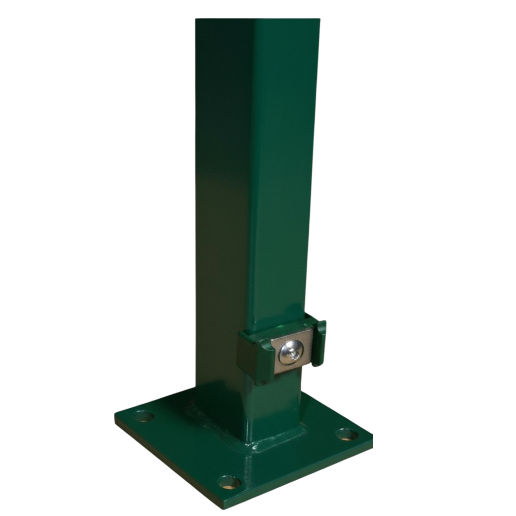 Doppelstabmatten-Komplettset 6/5/6 moosgrün (RAL6005) – Aufschrauben