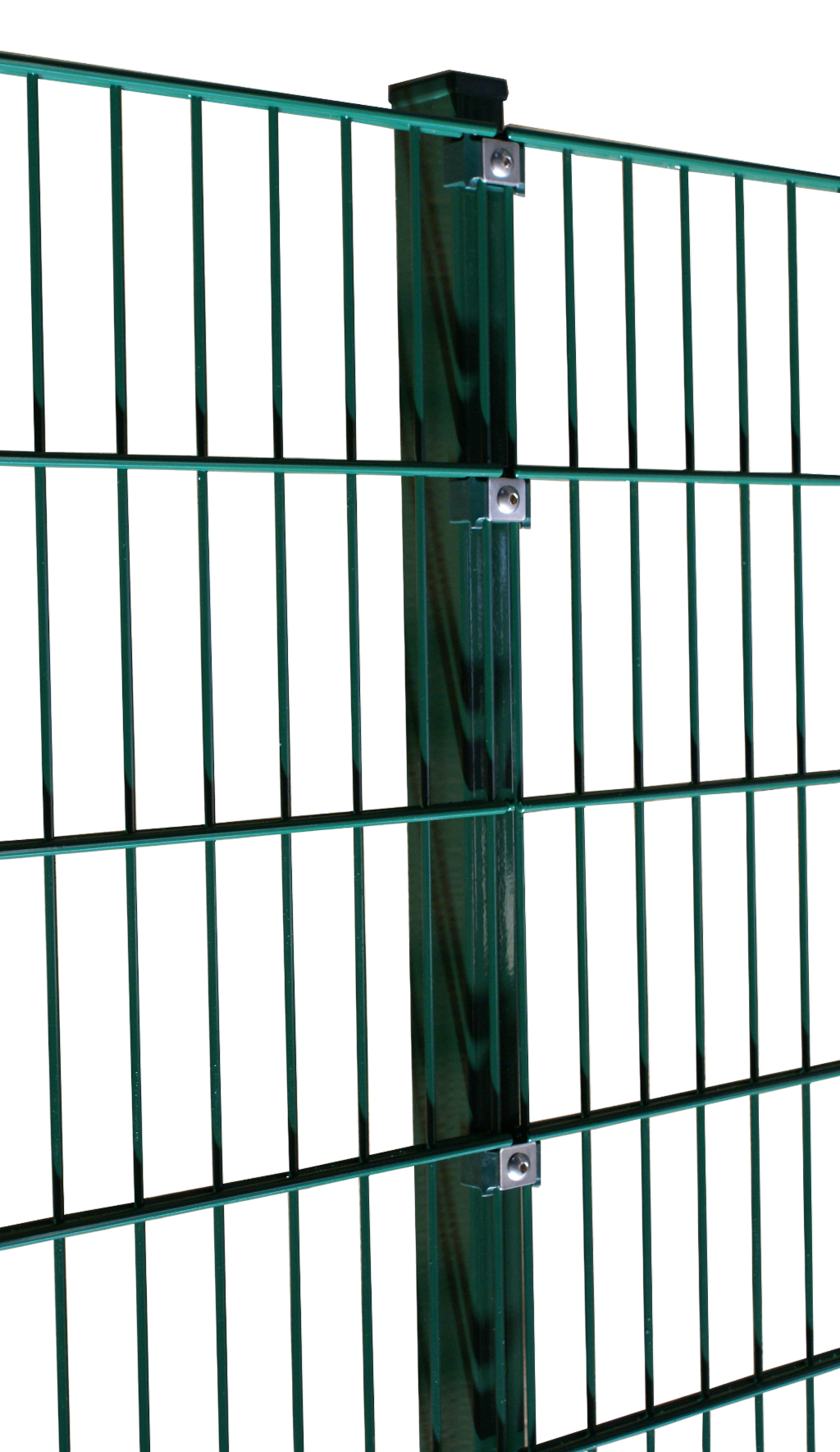 Doppelstabmatten-Komplettset 6/5/6 moosgrün (RAL6005) – Einbetonieren