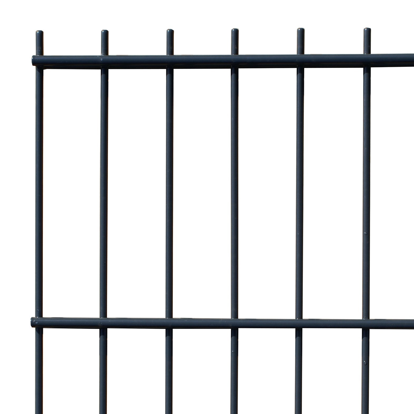 Doppelstabmatten-Komplettset 6/5/6 moosgrün (RAL6005) – Aufschrauben