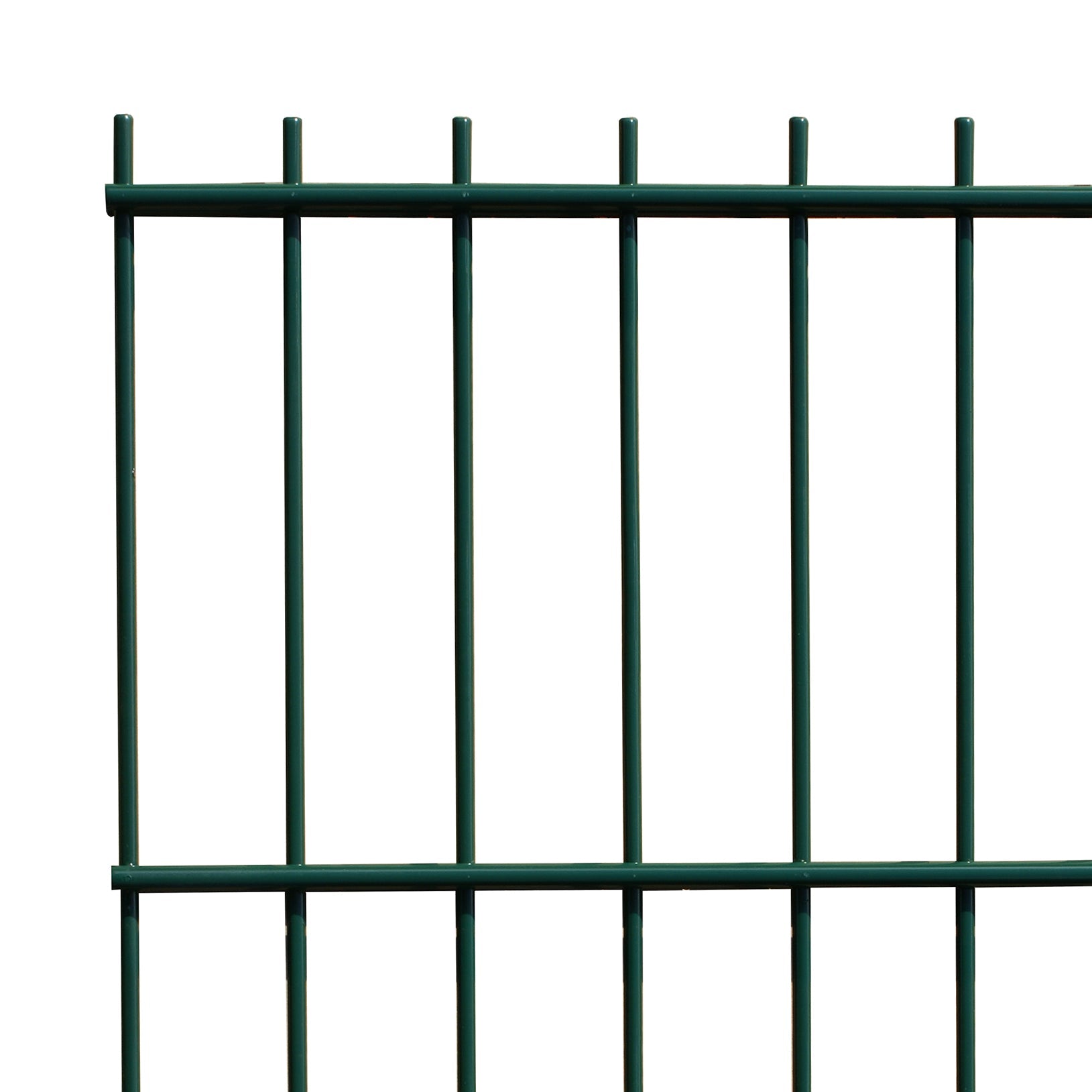 Doppelstabmatten-Komplettset 6/5/6 moosgrün (RAL6005) – Einbetonieren