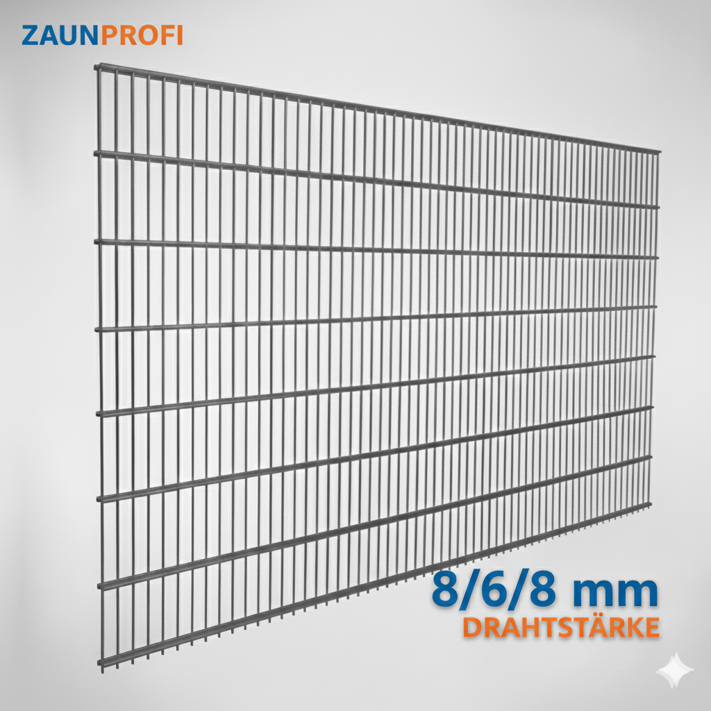 Doppelstabmattenzaun 8/6/8 mm 