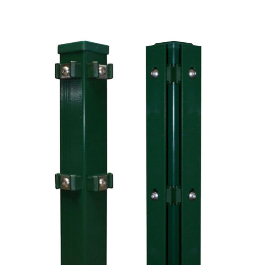 Eckpfosten 60 x 60 mm - moosgrün RAL 6005 - zum einbetonieren