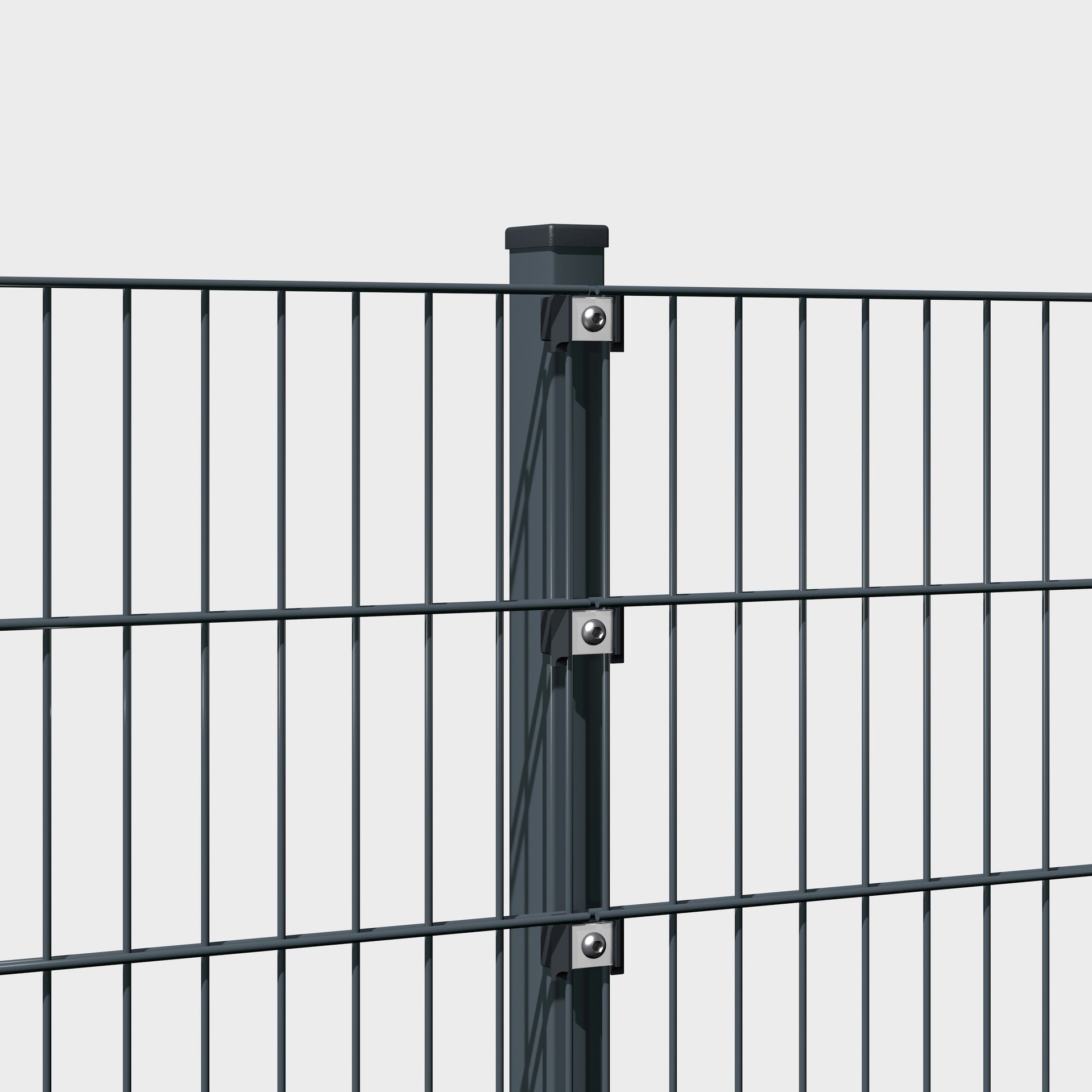 Doppelstabmatten-Komplettset 8/6/8 anthrazit (RAL7016) – Aufschrauben