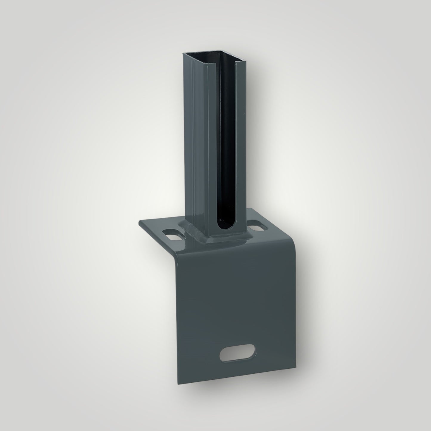 Winkel-Bodenplatte für Doppelstabmattenzaun Pfosten 60x40 mm