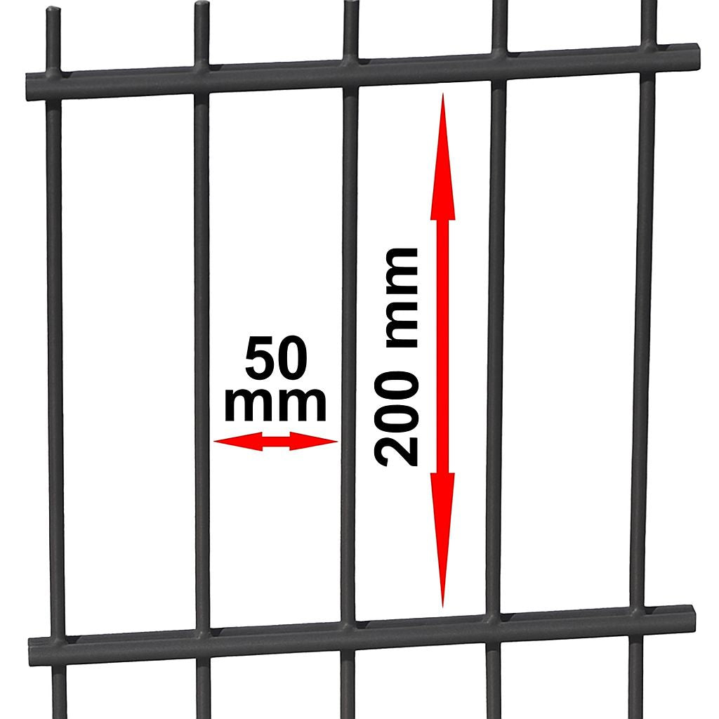 Doppelstabmatte 8/6/8 mm - moosgrün RAL 6005 - 2510 mm Länge