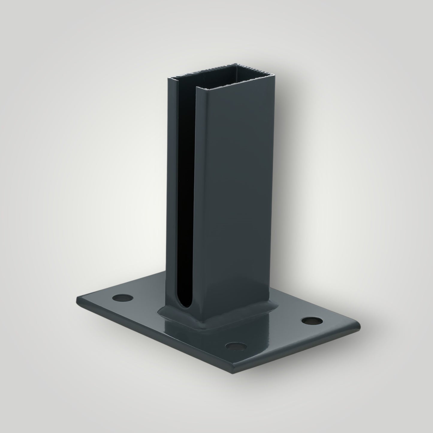 Fußplatte für Doppelstabmattenzaun Pfosten 60x40 mm