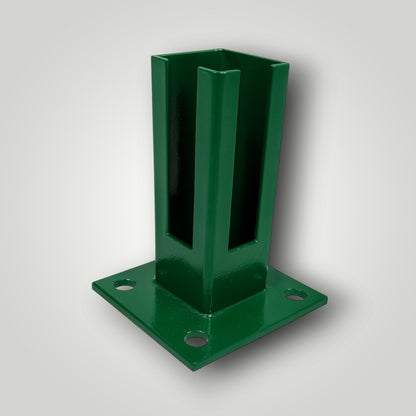 Eck-Bodenplatte für Doppelstabmattenzaun Eck-Pfosten 60x60 mm